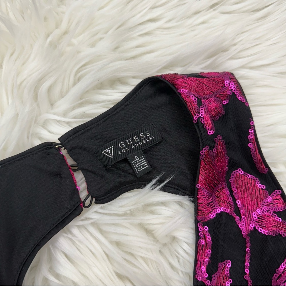 Guess Black and Pink Floral Dress - Picture 5 of 9